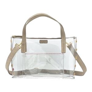 Hammitt Addie Medium Clear tote bag Stadium Purse Grey Natural